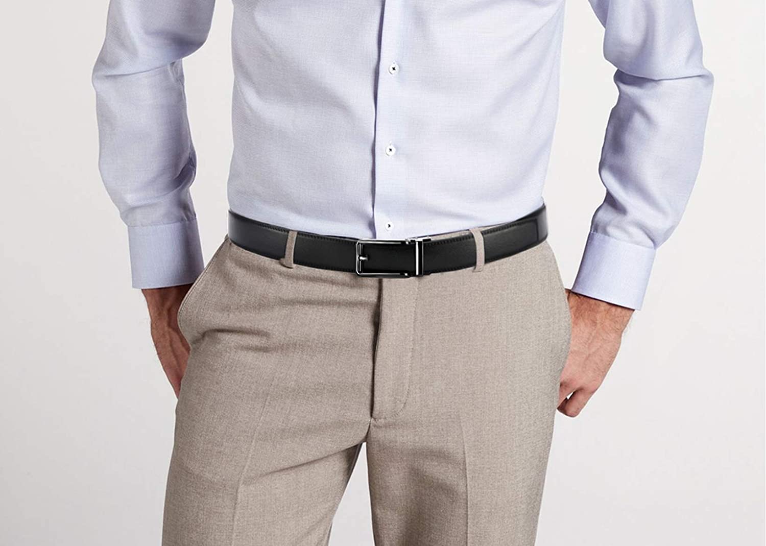 230816021559936_1 CHAOREN Click Belt for men - Mens Leather Belt 1 3/8" for Dress and Casual - Micro Adjustable Belt Fit Everywhere - Image 1